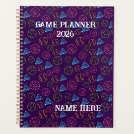 Kleurrijk Multi-Sport Omtrek Patroon Game Planner