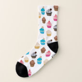 Kleurrijk Mutsjes Patroon Sokken (Links - buitenkant)