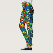 Kleurrijk Muzieknote Hartpatroon Leggings (Links)