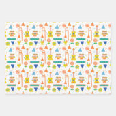 Kleurrijk muzikaal verjaardagsfeestje inpakpapier vel (Voorkant 3)