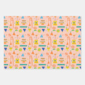 Kleurrijk muzikaal verjaardagsfeestje inpakpapier vel (Voorkant 2)