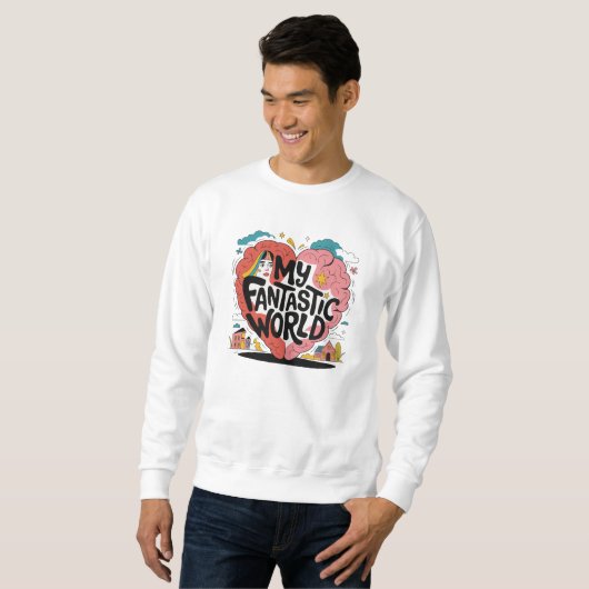 Kleurrijk My Fantastic World Heart T-shirt (Voorkant volledig)