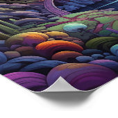 Kleurrijk mysterieus fantasieland poster (Hoek)