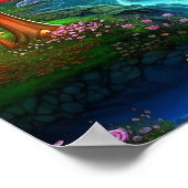 Kleurrijk mysterieus fantasieland poster (Hoek)