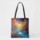 Kleurrijk mysterieus land tote bag (Voorkant)