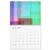 Kleurrijk naadloos abstract kalender (Jan 2026)