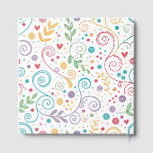 Kleurrijk Naadloos Doodle patroon Gastenboek (Achterkant)