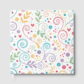 Kleurrijk Naadloos Doodle patroon Gastenboek (Voorkant)