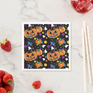Kleurrijk naadloos Halloween patroon Servet