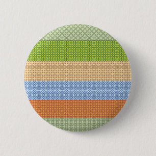 kleurrijk naadloos mozaïekpatroon, geel, groen.. ronde button 5,7 cm