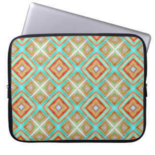 Kleurrijk naadloos patroon met achtergrondabstract laptop sleeve