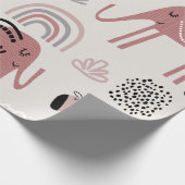 Kleurrijk naadloos patroon met schattige olifanten cadeaupapier (Hoek)