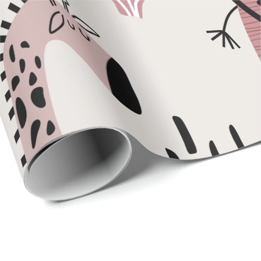 Kleurrijk naadloos patroon met schattige olifanten cadeaupapier (Rol Hoek)