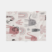 Kleurrijk naadloos patroon met schattige olifanten fleece deken (Voorkant (Horizontaal))