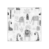 Kleurrijk naadloos patroon met schattige olifanten rubberstempel (Afrduk)