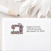 Kleurrijk naaigersysteem Kilt Patroonetiket Etiket (Insitu)