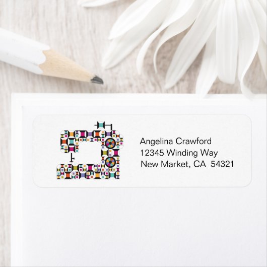 Kleurrijk naaigersysteem Kilt Patroonetiket Etiket (Insitu)