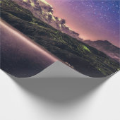 Kleurrijk nachtlandschap in de hemel met sterry st cadeaupapier (Hoek)