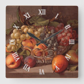 Kleurrijk najaar Antiek, nog steeds in leven Vierkante Klok (Voorkant)