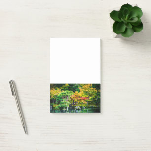 Kleurrijk najaar Japans tuinlandschap Post-it® Notes
