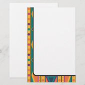 Kleurrijk Native American Style Patroon Briefpapier (Voorkant / Achterkant)
