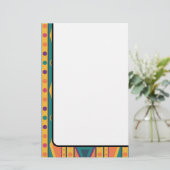 Kleurrijk Native American Style Patroon Briefpapier (Staand voorkant)