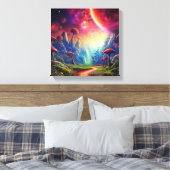 Kleurrijk natuur land canvas afdruk (Insitu (Slaapkamer))