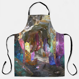 Kleurrijk natuurlijk kristal schort