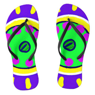 Kleurrijk Natuurpaletpatroon Teenslippers