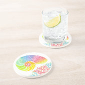 Kleurrijk Nautilus Sandstone-Onderzetter Zandsteen Onderzetter (Zijkant)