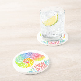 Kleurrijk Nautilus Sandstone-Onderzetter Zandsteen Onderzetter