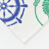 Kleurrijk Nautisch Patroon Fleece Deken (Hoek)