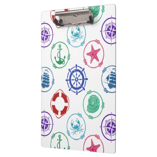 Kleurrijk Nautisch Patroon Klembord (Links)