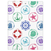 Kleurrijk Nautisch Patroon Klembord (Achterkant)