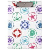 Kleurrijk Nautisch Patroon Klembord (Voorkant)