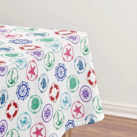 Kleurrijk Nautisch Patroon Tafelkleed (Voorbeeld)