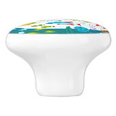 Kleurrijk nautisch Zee Dieren & Planten Patroon Keramische Knop (Zijkant)