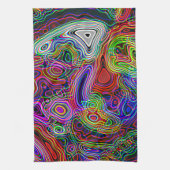 Kleurrijk Neon Bright Rainboogpatroon Theedoek (Verticaal)