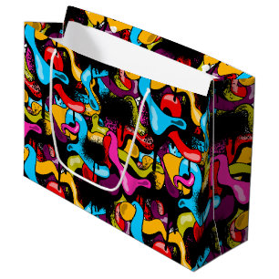Kleurrijk Neon Graffiti Hip Hop Straatkunst Groot Cadeauzakje