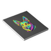 Kleurrijk Neon Hond Vector Portret Notitieblok (Schuin)