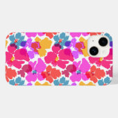 Kleurrijk Neon Modern Bloempatroon Case-Mate iPhone Case (Achterkant (horizontaal))