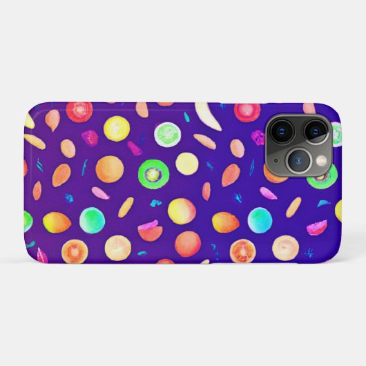 Kleurrijk neon tropisch fruitpatroon Case-Mate iPhone case (Achterkant (horizontaal))
