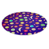 Kleurrijk neon tropisch fruitpatroon snijplank (Hoek)