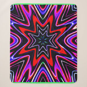 Kleurrijk Neon Vibes patroon Sherpa Deken