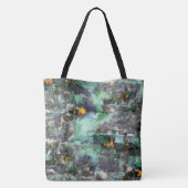 Kleurrijk nep-gesteente, voorgedomineerd door groe tote bag (Achterkant)