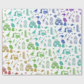 Kleurrijk Nieuw-Zeelands vakantiepatroon Cadeaupapier (Vlak)