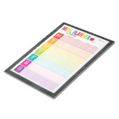 Kleurrijk Notitieblok met wekelijkse maaltijdplann (Schuin)