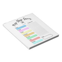 Kleurrijk notitieblok voor wekelijks maaltijdplan