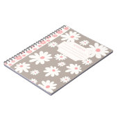 Kleurrijk Notitieboek Collectie bloemen: wit en br (Linkerzijde)