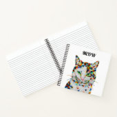 Kleurrijk Notitieboek met Cat Art Square (Binnen)